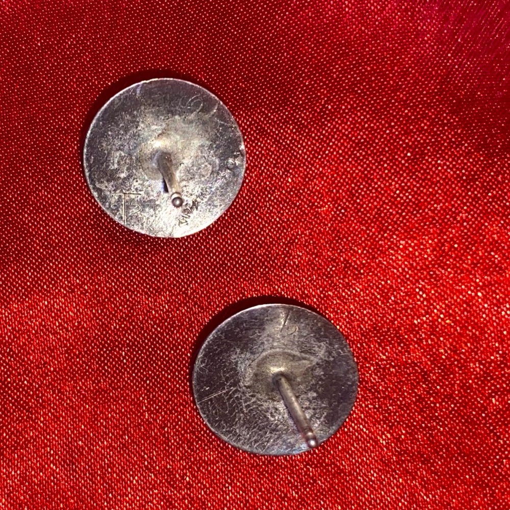 Sterling Turquise Antique Earrings - Picture 6 of 7
